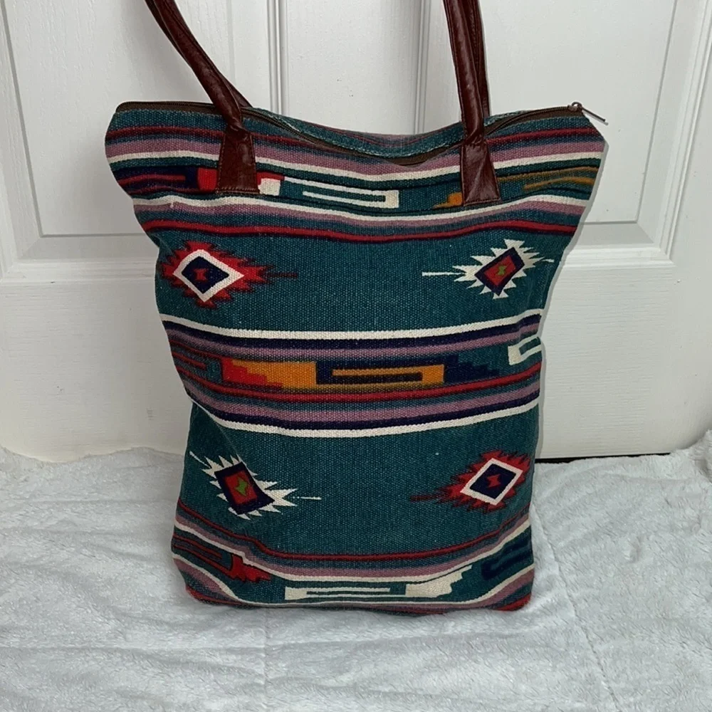 Pine Creek Clear Waters Tribal Tote Bag Purse Handbag